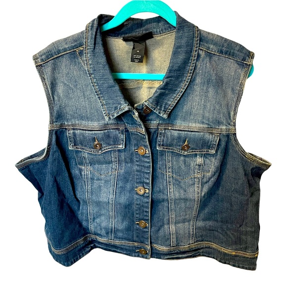 Lane Bryant Womens Jean Vest Size 26 